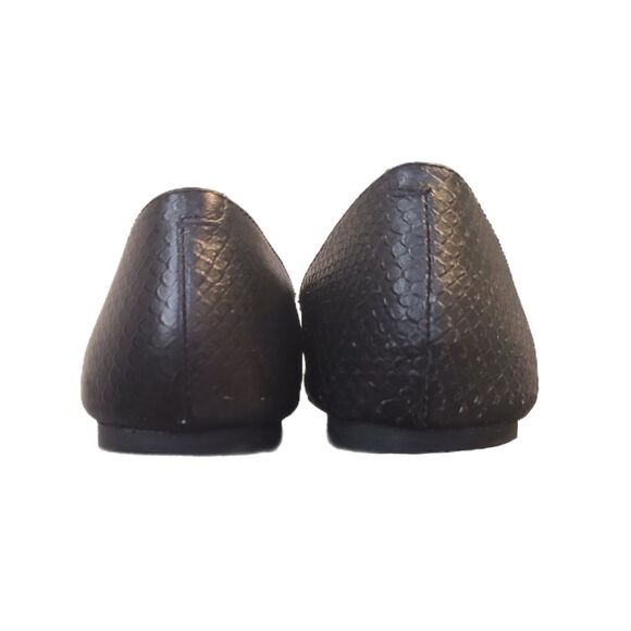 Armani | Ballerine Black Leather Snakeskin Ballet Flats w/ Box, EU Size 35, EUC - Picture 7 of 11